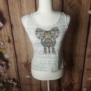 Bombay Paisley sleeveless boho top size XS